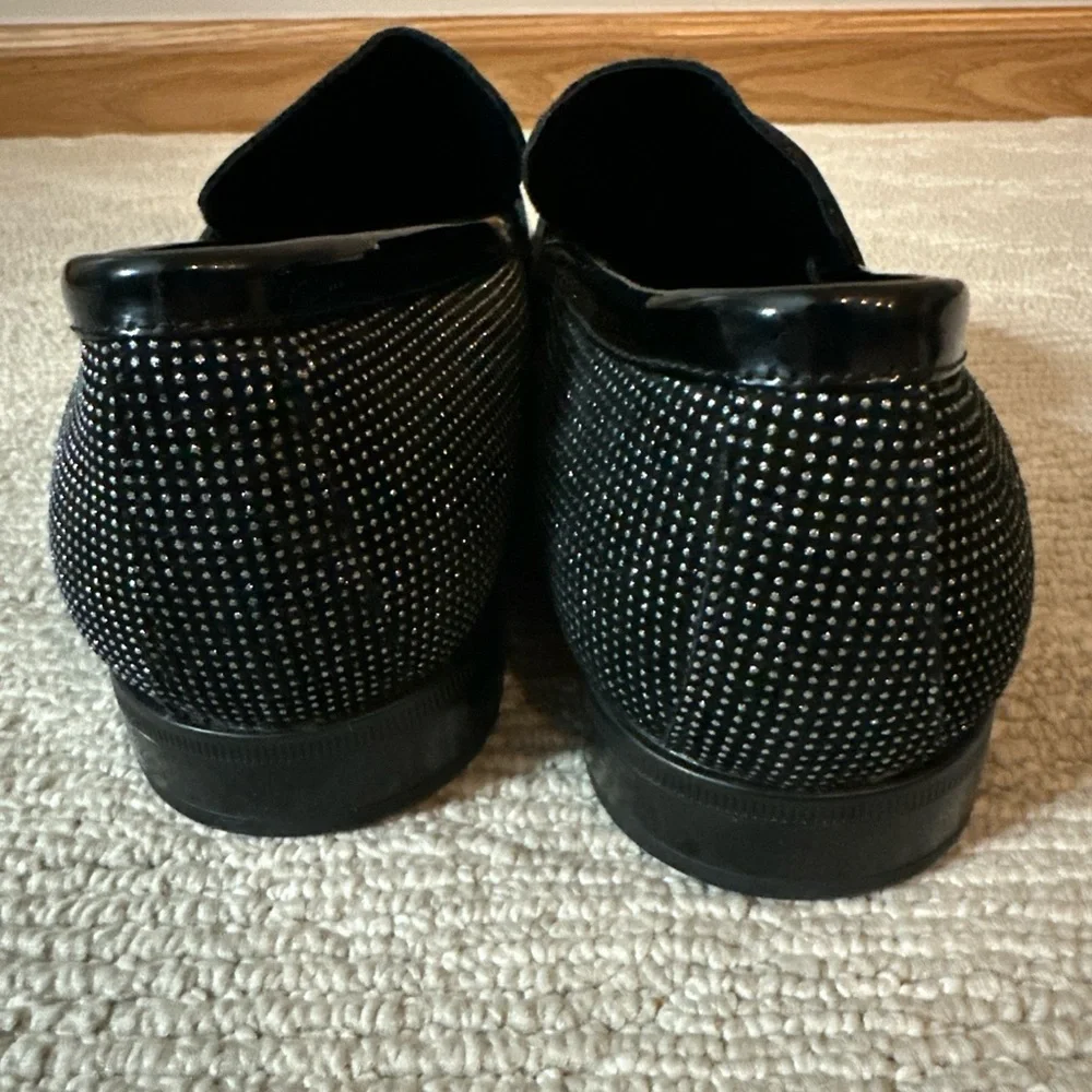 Aldo Shoes Mens Size 13 Black Polka Dot Monk Strap Dress Loafers Slip On Formal
